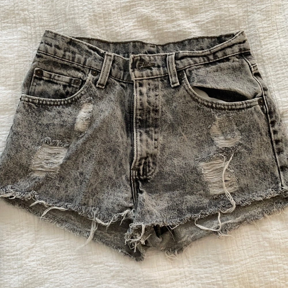 Levi acid wash shorts from UO